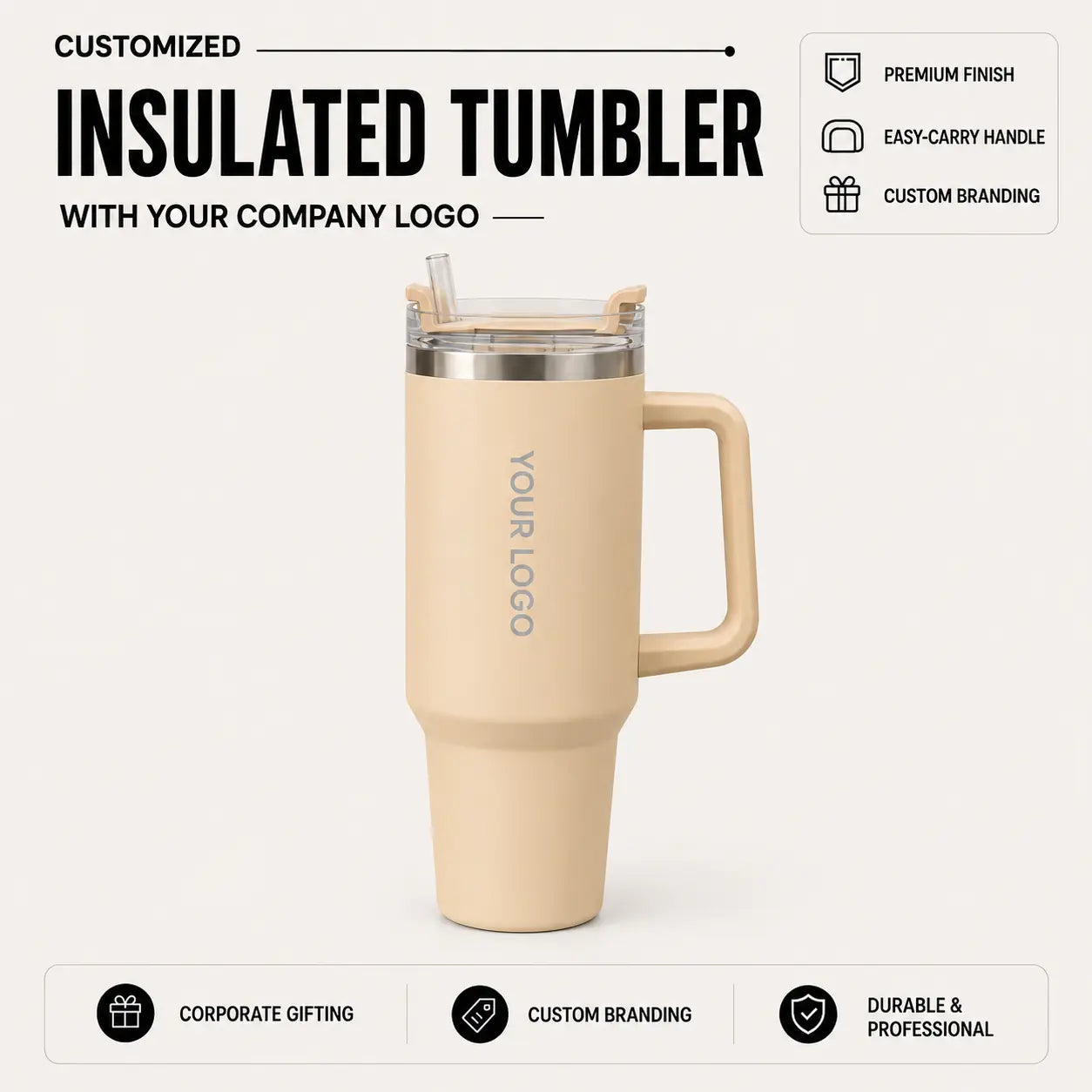 Customized Corporate Insulated Tumbler With Company Logo