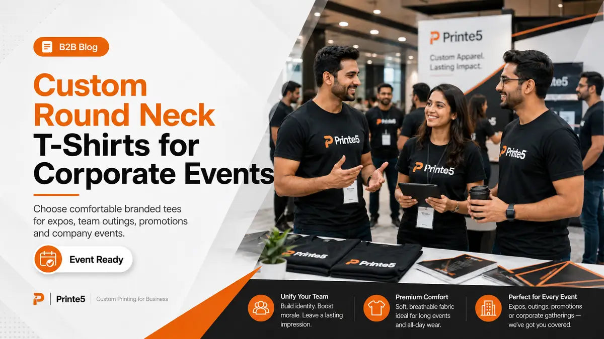 Custom Round Neck T-Shirts for Corporate Events: A Complete Bulk Ordering Guide