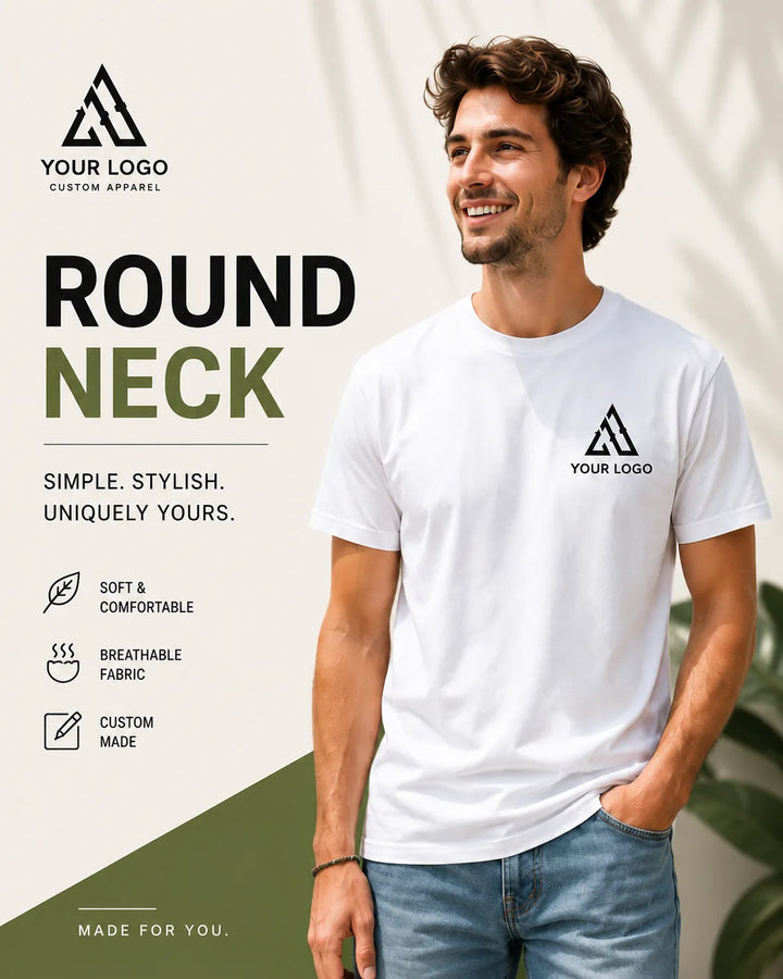 Custom Round Neck T-Shirts
