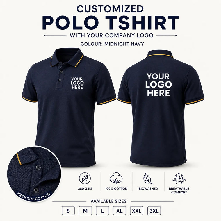Custom Premium Pima Cotton Polo T-Shirt – 260 GSM