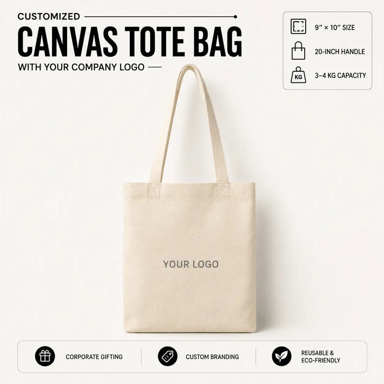 Customized Canvas Cotton Tote Bags With Company Logo