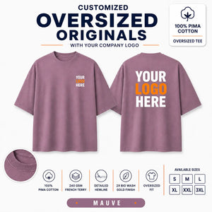 Custom Premium Pima Cotton Oversized T-Shirt – 240 GSM - Mauve