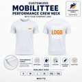Custom Performance Crew Neck T-Shirt – 160 GSM - White