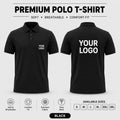 Corporate premium polo T-shirt in Black