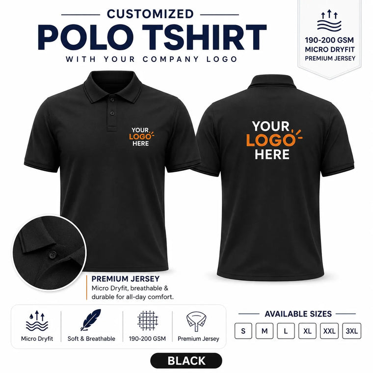 Custom Micro Dryfit Pacific Polo T-Shirt - 190-200 GSM