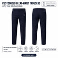 Custom Flexi-Waist Uniform Trousers – 390 GSM - Raymond Navy
