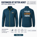 Custom Corporate Jet-Setter Jacket – 320 GSM - Teal Blue
