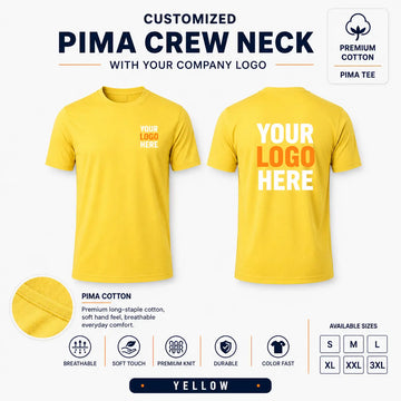 Custom Premium Pima Cotton Crew Neck T-Shirt – 185 GSM