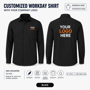 Custom Performance Workday Uniform Shirt – 190 GSM - Black