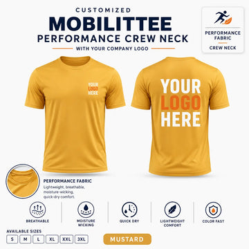 Custom Performance Crew Neck T-Shirt – 160 GSM