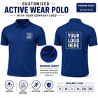 Custom Active Wear Polo T-Shirts with Company Logo