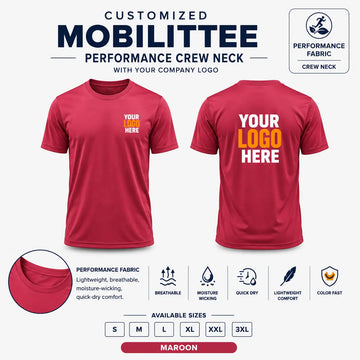Custom Performance Crew Neck T-Shirt – 160 GSM