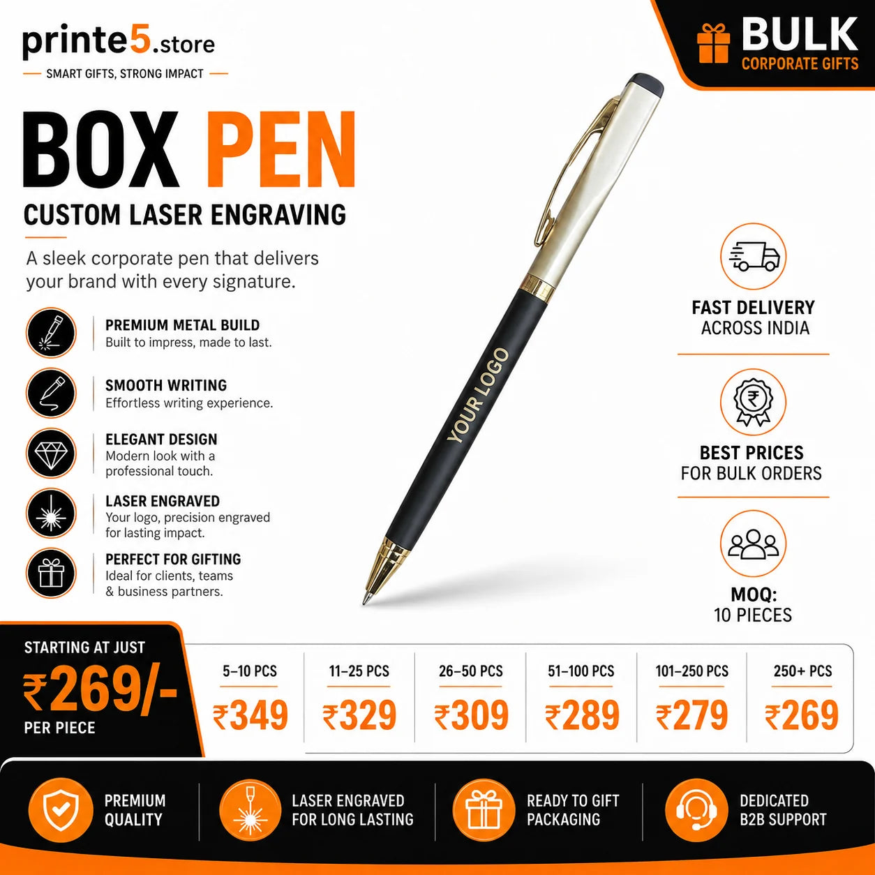 Custom Box Pen with Your Logo – Corporate Gifting