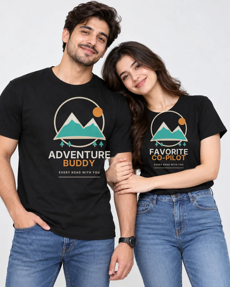 Adventure Partners – Premium Edition Matching Couple T-Shirts (Set of 2)