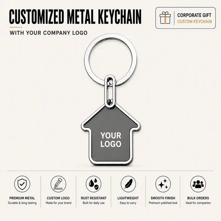 Custom Metal Keychain with Company Logo