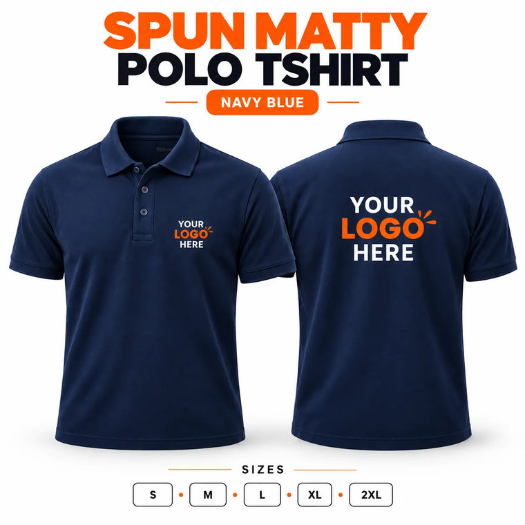 Custom Spun Matty Polo T-Shirt – 200 GSM